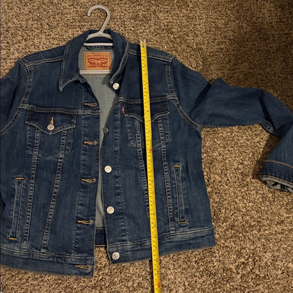 Levi's Dark Blue Denim Jacket Size L - Picture 9 of 12